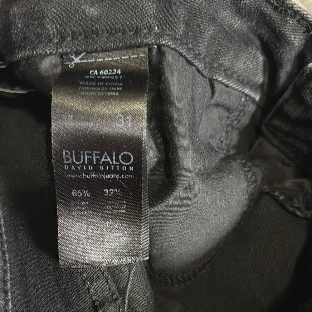 Buffalo David Bitton Black Straight Leg Jeans with Embroidery - Picture 4 of 7